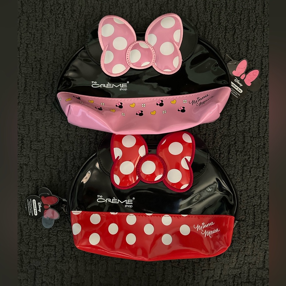 The Creme Shop Minnie Mouse Makeup Bags NEW